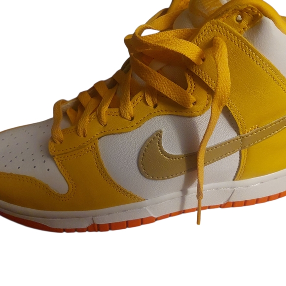 Nike Kids Yellow and White High-Top Sneakers - Picture 1 of 3